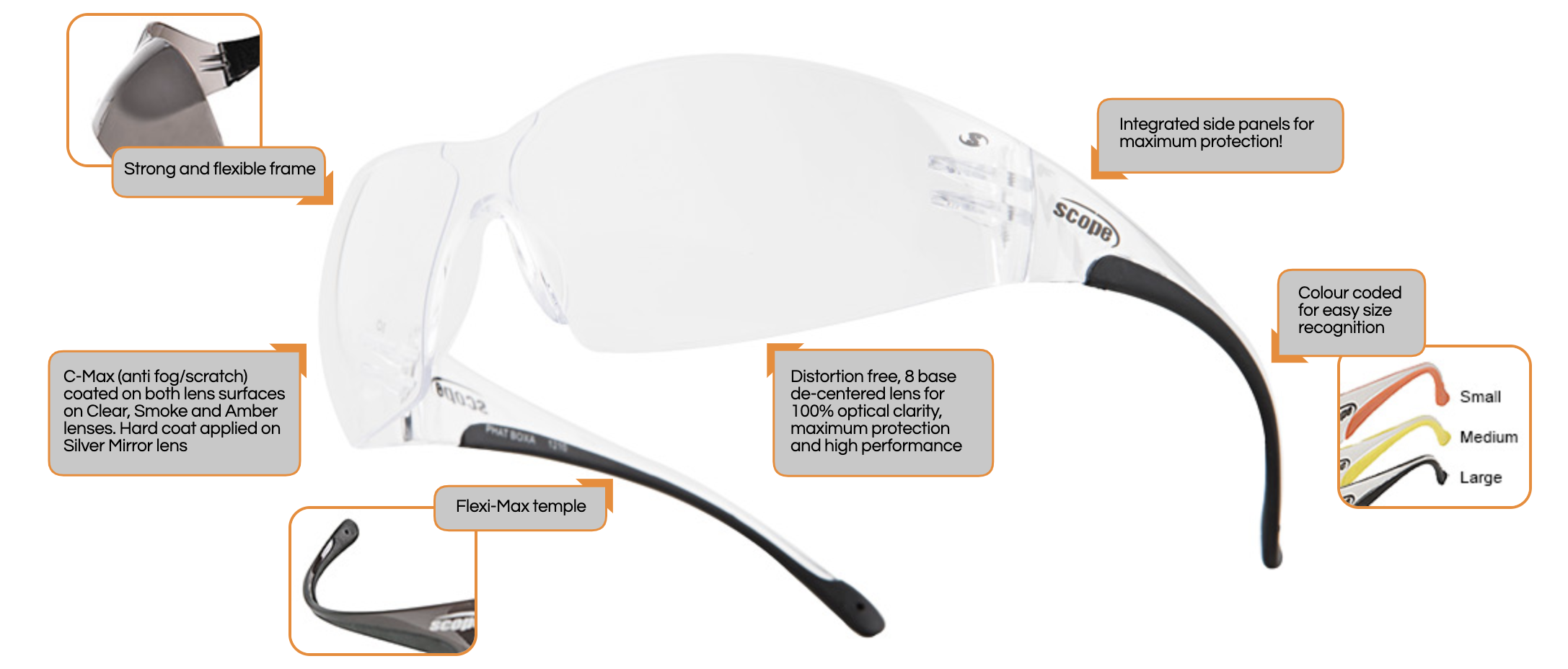 Boxa Safety Eyewear Features